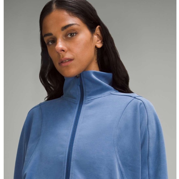Lululemon Brushed Softstreme Funnel-Neck Zip Up Pitch Blue - Picture 4 of 9